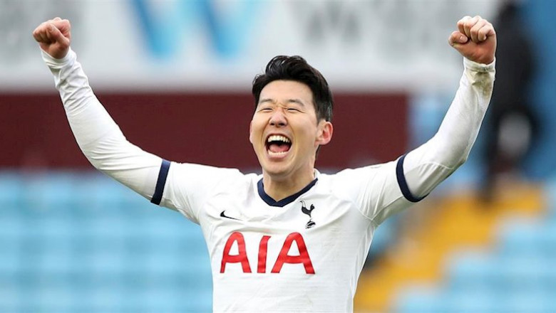 ep son heung-min celebra un gol con el tottenham ep son heung-min celebra un gol con el tottenham