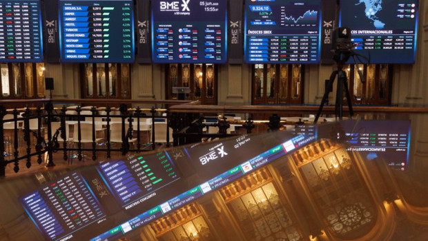 ep varios paneles del ibex en el palacio de la bolsa a 5 de junio de 2023 en madrid espana el ibex