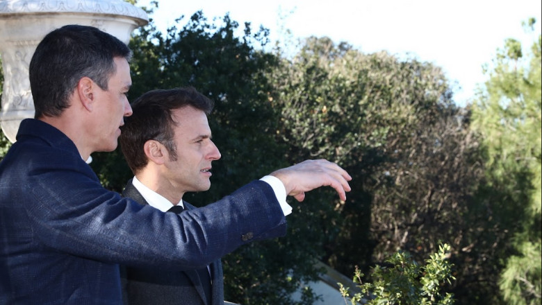 sanchez macron cumbre barcelona 23 sanchez macron cumbre barcelona 23