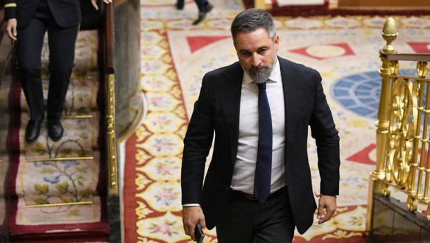 ep archivo   el lider de vox santiago abascal durante una sesion plenaria en el congreso de los