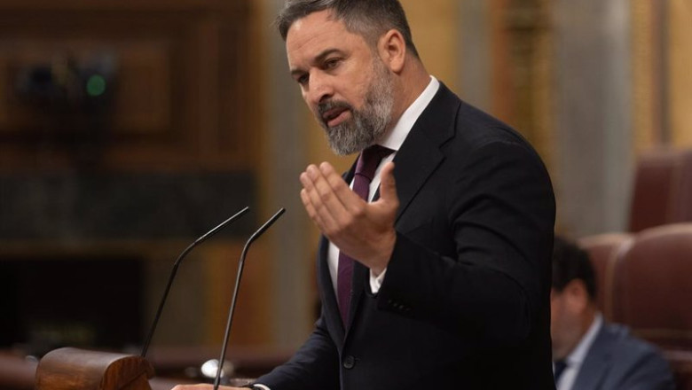 ep archivo el lider de vox santiago abascal interviene durante una sesion extraordinaria en el ep archivo el lider de vox santiago abascal interviene durante una sesion extraordinaria en el