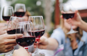 ep archivo   gente brindando con copas de vino