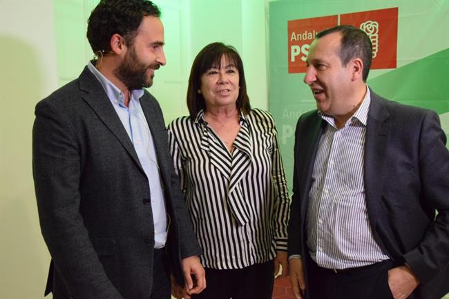Cristina Narbona, Daniel Pérez y José Luis Ruiz Espejo | PSOE ep cristina narbona daniel perezjose luis ruiz espejo