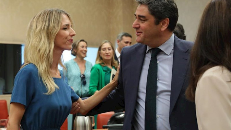 ep el diputado del pp por madrid jose ignacio echaniz y la portavoz del pp en el congreso cayetana