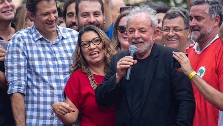 El expresidente de Brasil Lula da Silva durante un mitín del Partdo de los Trabajadores celebrado en noviembre de 2019 en la ciudad de Sao Paulo. | Paulo Lopes/ZUMA Wire/dpa - Archivo ep el expresidente de brasil lula da silva durante un mitin del partdo de los trabajadores celebrado
