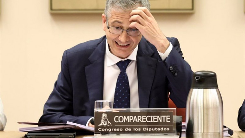 El gobernador del Banco de España, Pablo Hernández de Cos, comparece en una comisión de Asuntos Económicos y Transformación Digital, a 1 de junio de 2022, en Madrid | Eduardo Parra - Europa Press ep el gobernador del banco de espana pablo hernandez de cos comparece en una comision de asuntos