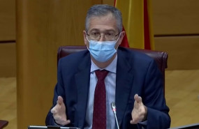 ep el gobernador del banco de espana pablo hernandez de cos durante su intervencion ante la comision