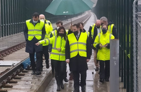 ep el ministro de transportes jose luis abalos visita las obras del ave a galicia en laza ourense