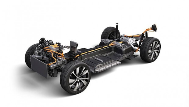 ep imagen de la plataforma del xc40 recharge p8 100 electrico