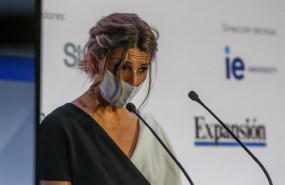 ep la ministra de trabajo y economia social yolanda diaz interviene durante el acto de clausura de
