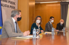 ep la ministra para la transicion ecologica teresa ribera y el delegado del gobierno en galicia jose