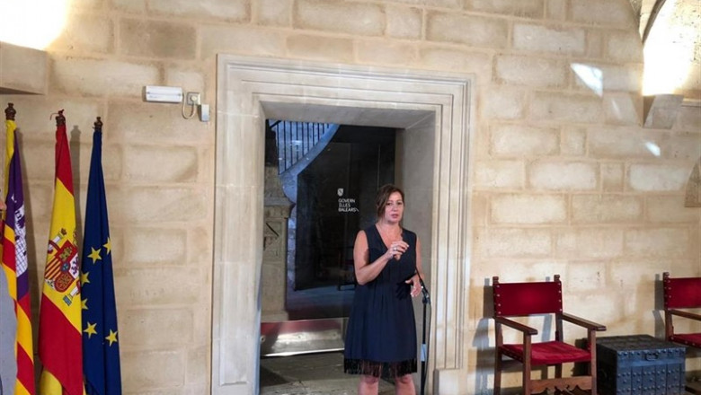 La presidenta del Govern, Francina Armengol, tras reunirse con el presidente del Gobierno en funciones, Pedro Sánchez. | EUROPA PRESS ep la presidentagovern francina armengol tras reunirsepresidentegobiernofunciones pedro sanchez