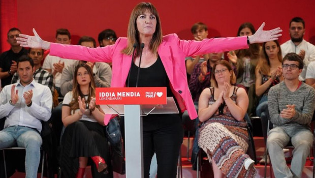ep la secretaria general del pse-ee idoia mendia interviene en el acto en el que se le proclama como