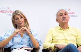 ep la vicepresidenta segunda y ministra de trabajo yolanda diaz y el secretario general de ugt pepe