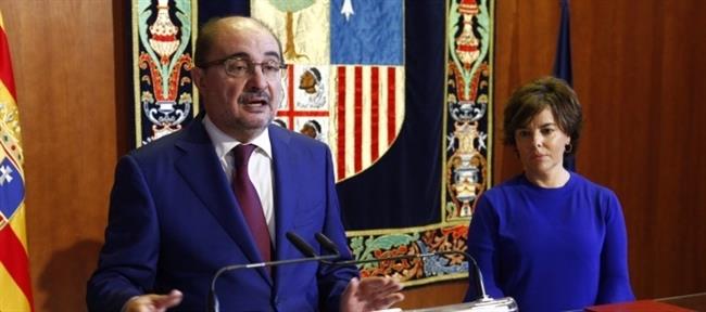 Lambán y Sáenz de Santamaría en la firma del FITE en Teruel | GOBIERNO DE ARAGÓN ep lambansaenzsantamariala firmafiteteruel