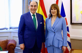 ep rachel reeves ministra britanica de economia se reune con ignacio galan en la sede de iberdrola