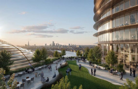 ep renderizado de la nueva sede de jpmorgan chase en el canary wharf de londres reino unido