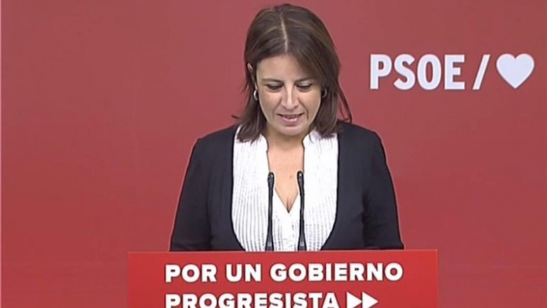 Rueda de prensa de la vicesecretaria general del PSOE, Adriana Lastra, tras conocerse el fallo del Tribunal Supremo sobre la exhumación de Franco | PSOE ep rueda de prensa de la vicesecretaria general del psoe adriana lastra tras conocerse el fallo del