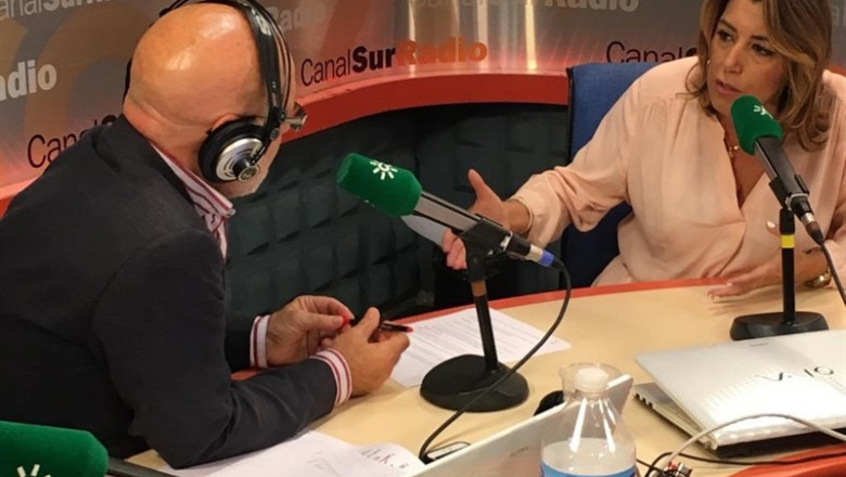 Susana Díaz, este lunes durante la entrevista | PSOE-A ep susana diaz este lunes durante la entrevista