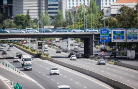 ep tramo de la autopista de la m-30 en madrid tomada este martes 5 de mayo de 2020