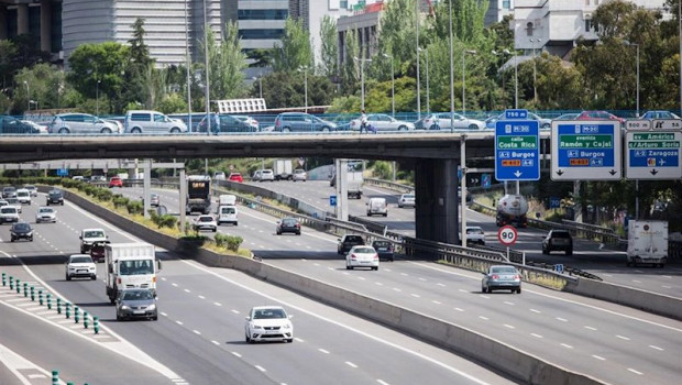 ep tramo de la autopista de la m-30 en madrid tomada este martes 5 de mayo de 2020
