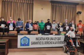 ep varios grupos parlamentarios firman el manifiesto que pide garantizar el acceso a la vivienda y