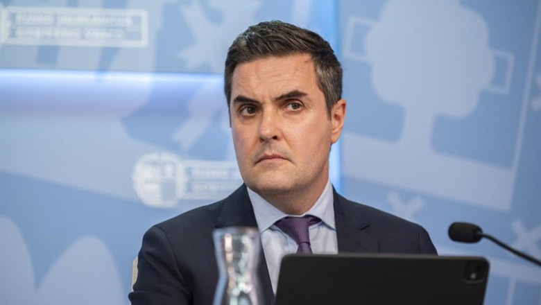 Archivo - El comnsejero Mikel Jauregi en una rueda de prensa | GAIZKA UCEDA- GOBIERNO VASCO - Archivo ep archivo el comnsejero mikel jauregi en una rueda de prensa