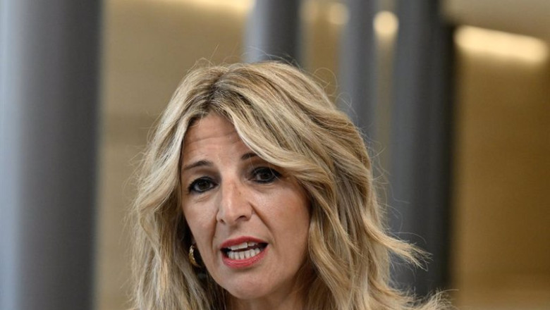 ep archivo spanish minister of labour and social economy yolanda diaz talks to the press at the ep archivo spanish minister of labour and social economy yolanda diaz talks to the press at the