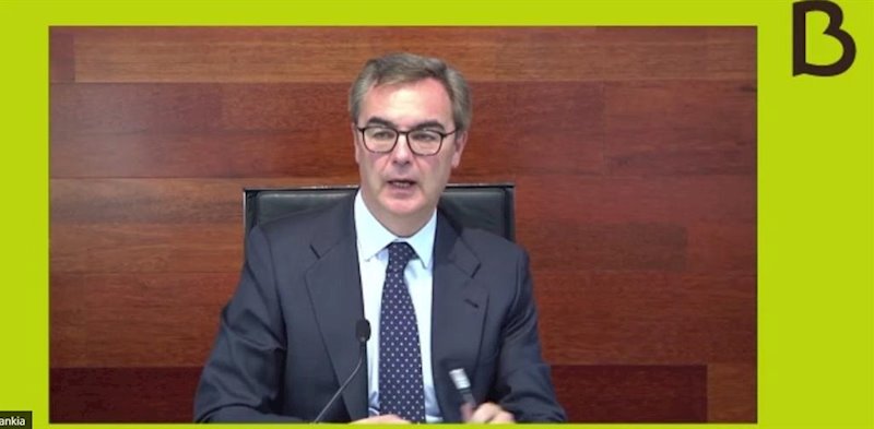 CEO de Bankia, José Sevilla, en la presentación de resultados del primer semestre de 2020. | EUROPA PRESS ep ceo de bankia jose sevilla en la presentacion de resultados del primer semestre de 2020