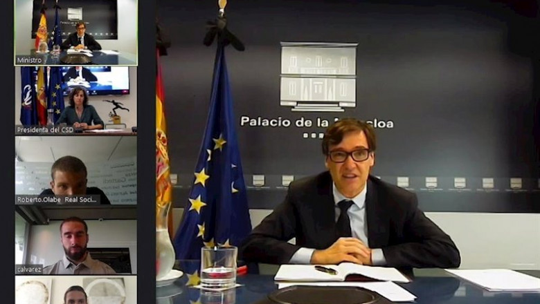 ep el ministro de sanidad salvador illa agradece el comportamiento de los futbolistas durante la ep el ministro de sanidad salvador illa agradece el comportamiento de los futbolistas durante la