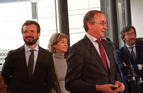 ep el presidente nacional del pp pablo casado junto a la exministra isabel garcia tejerina el