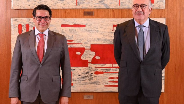 ep el vicepresidente del bei ricardo mourinho felix y jose bogas consejero delegado de endesa