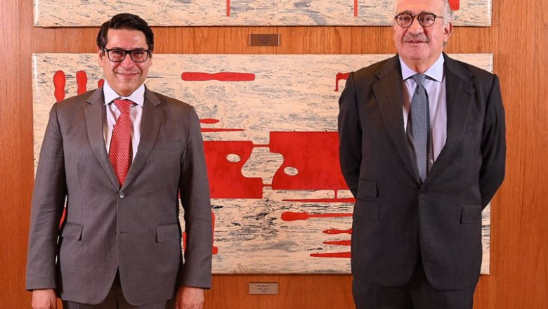 ep el vicepresidente del bei ricardo mourinho felix y jose bogas consejero delegado de endesa