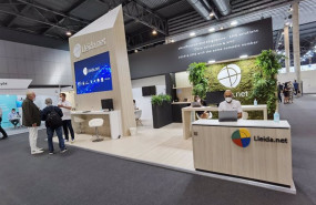 ep estand de lleidanet en el mobile world congress en el recinto de gran via de fira de barcelona en