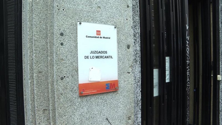 Letrero en la puerta principal del Juzgado de lo Mercantil número dos de Madrid | Europa Press TV - Archivo ep letrero en la puerta principal del juzgado de lo mercantil numero dos de madrid