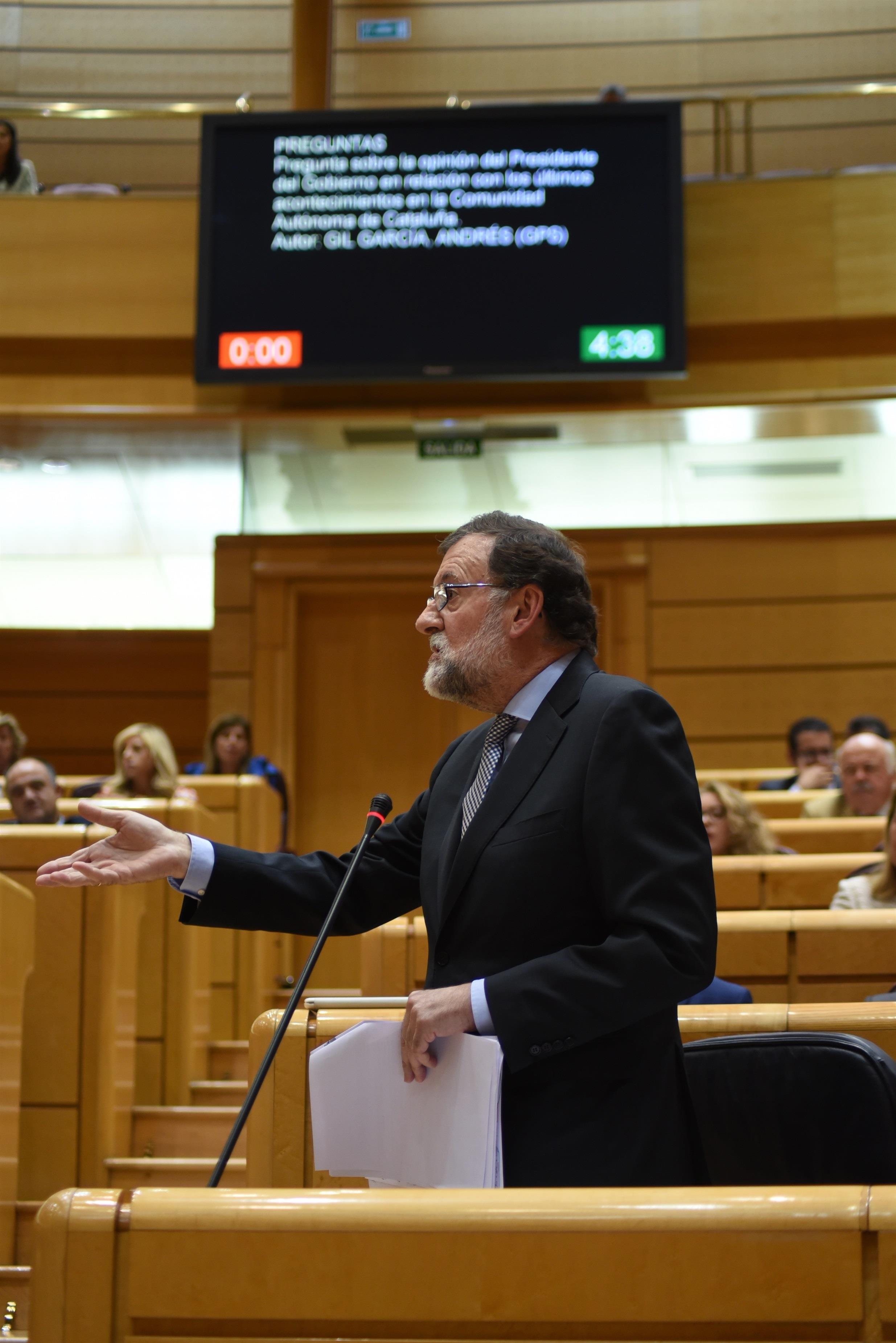Mariano Rajoy en la sesión de control al Gobierno en el Senado | EUROPA PRESS ep mariano rajoyla sesioncontrolgobiernosenado