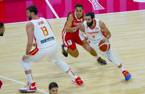 ep ricky rubio en el partido entre espana y tunez del mundial 2019