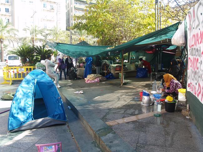 Sirios acampados en Ceuta | EUROPA PRESS/MOVIMIENTO PEDAGOGÍA CIUDADANA ep sirios acampadosceuta