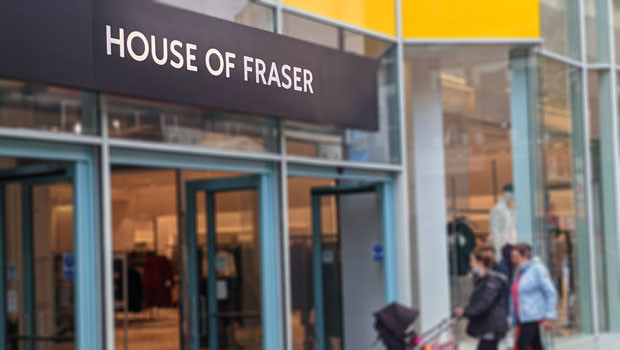 dl frasers group house of fraser letrero de la tienda