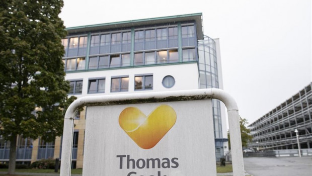 ep 23 september 2019 hessen oberursel the logo of the british travel group thomas cook in front of