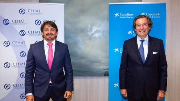 ep archivo   jorge marichal presidente de cehat y luis cabanas director de banca de empresas de
