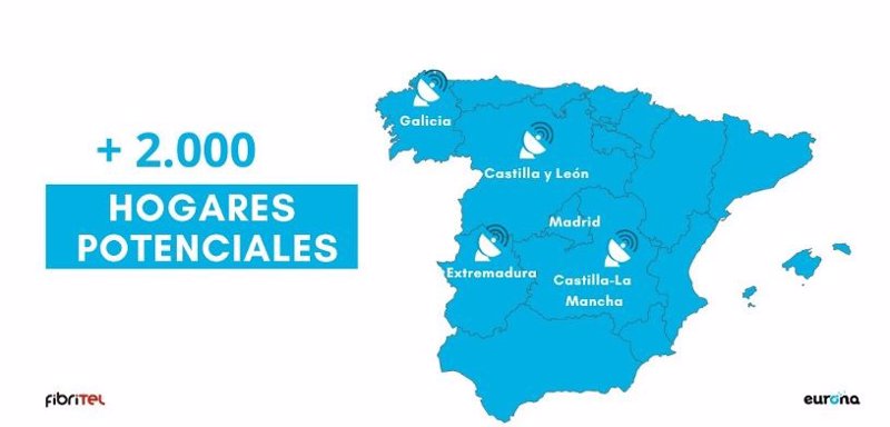 ep archivo mapa de las zonas en las que se desarrollara la alianza entre eurona y fibritel para ep archivo mapa de las zonas en las que se desarrollara la alianza entre eurona y fibritel para