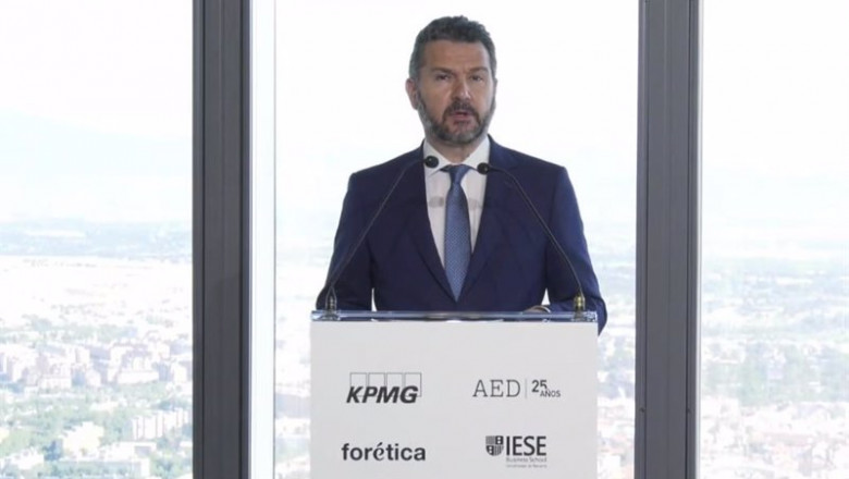 El presidente de la CNMV, Rodrigo Buenaventura, durante su intervención en el Foro Anual del Consejero organizado por KPMG. | KPMG ep el presidente de la cnmv rodrigo buenaventura durante su intervencion en el foro anual del