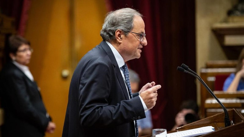 El presidente de la Generalitat, Quim Torra | David Zorrakino - Europa Press ep el presidente de la generalitat quim torra durante su intervencion en el debate sobre politica