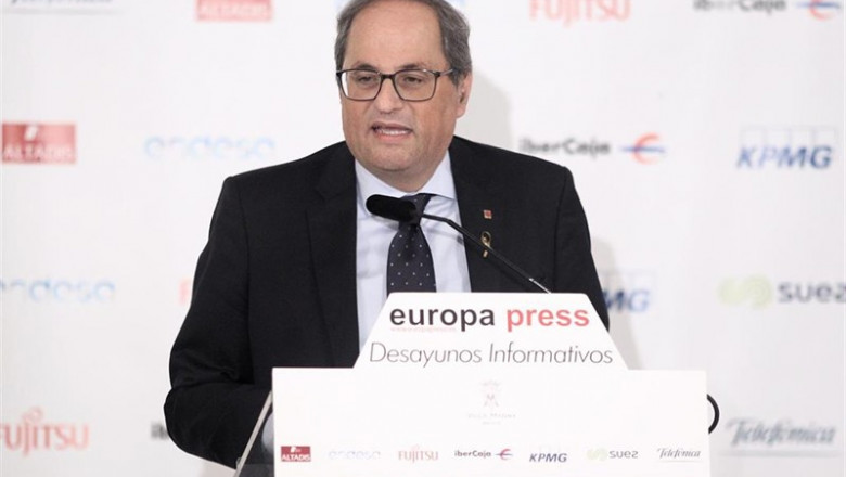 EDUARDO PARRA / EUROPA PRESS ep el presidente de la generalitat quim torra interviene en el desayuno informativo de europa press