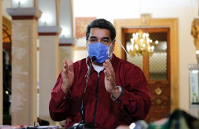ep el presidente de venezuela nicolas maduro con una mascarilla por el coronavirus