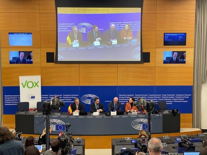 ep el presidente de vox santiago abascal en el parlamento europeo