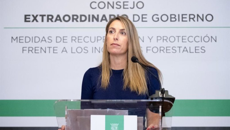 ep la presidenta de la junta de extremadura maria guardiola en la rueda de prensa posterior al