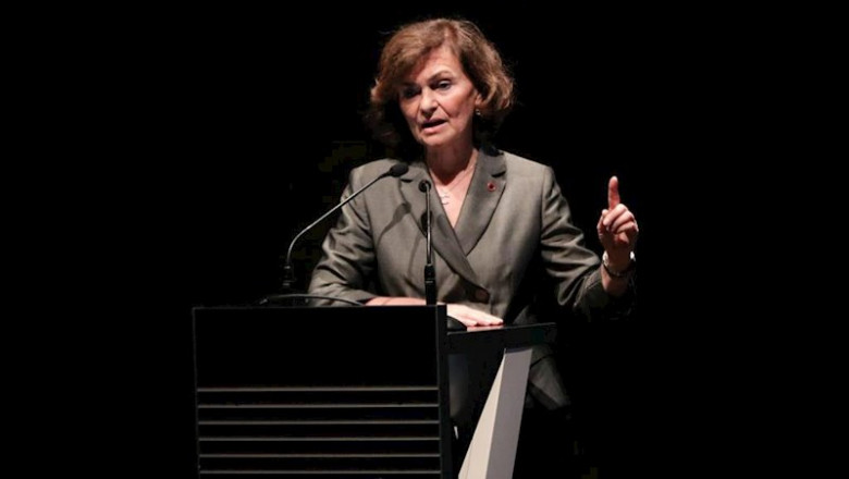 ep la vicepresidenta del gobierno en funciones carmen calvo interviene en la presentacion de espana