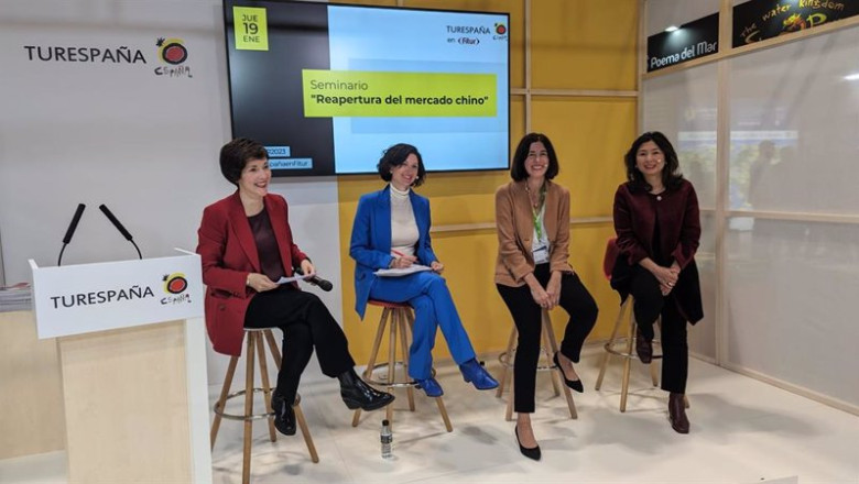 ep sesion sobre la recuperacion del turismo con china en el stand de turespana en fitur 2023 ep sesion sobre la recuperacion del turismo con china en el stand de turespana en fitur 2023